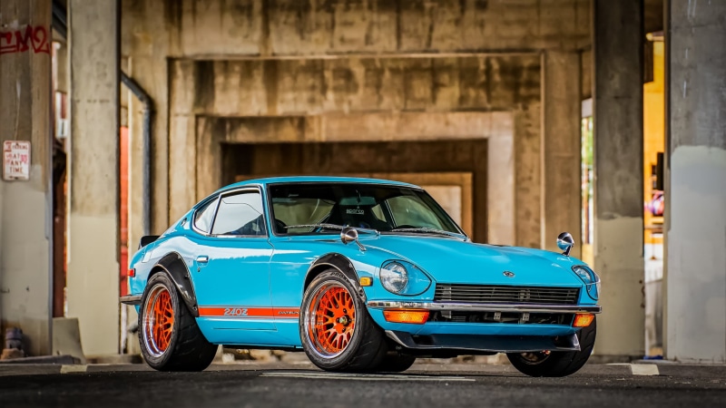 Old Car, Car, Datsun, Sport Car, Blue Car, Datsun 240Z, 1080P, Datsun 240