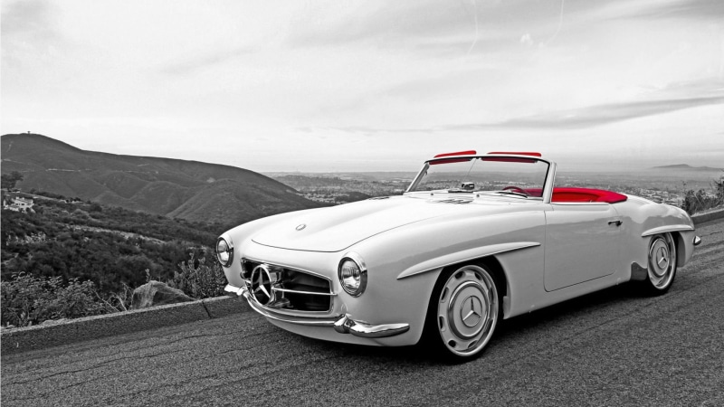 sl, 1080P, benz, cars, mercedes-benz 190sl, 1920x1080, mercedes, white, bez, coupe, mercedes-benz