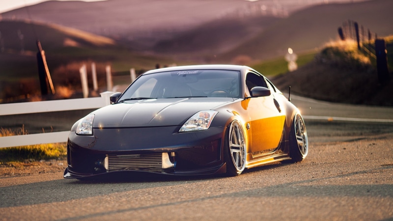 retro styled, speed, car, yellow, vehicle, headlight, transportation, land vehicle, auto racing, stationary, tuning, nature, road, mode of transportation