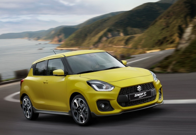 day, retro styled, mode of transportation, nature, yellow, suzuki, sport, car, travel, 720P, focus on foreground, motion, no people, land vehicle, transportation