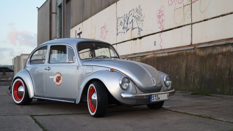 5K, k, vintage, vw, volkswagen, transportation, car, building exterior, fer, built structure, stationary, city, pavement, wall - building feature, no people