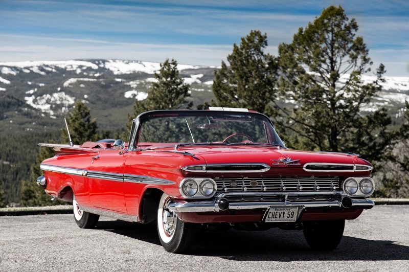 convertible, Chevrolet, 4K, 1959, Impala