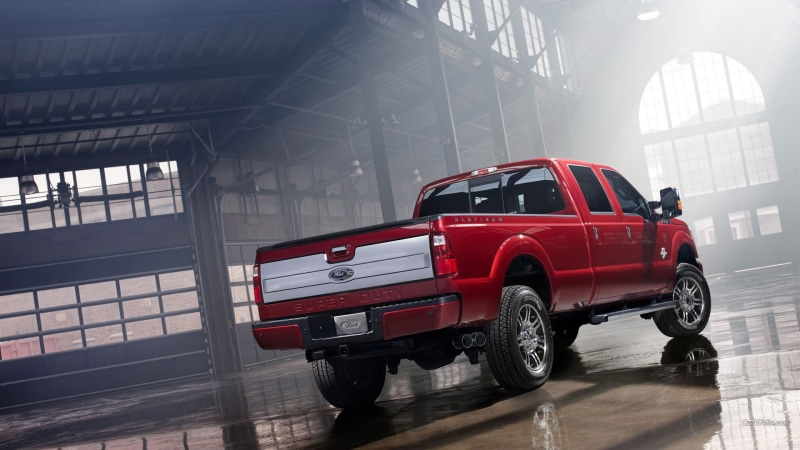 1080P, Ford, car, vehicle, Ford F-250, pickup trucks, red cars