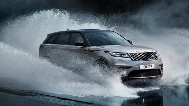 motor vehicle, 4K, dust, mode of transportation, speed, people, storm, on the move, range rover velar, 4k, 2018 cars, hd, splashing, range rover, cars