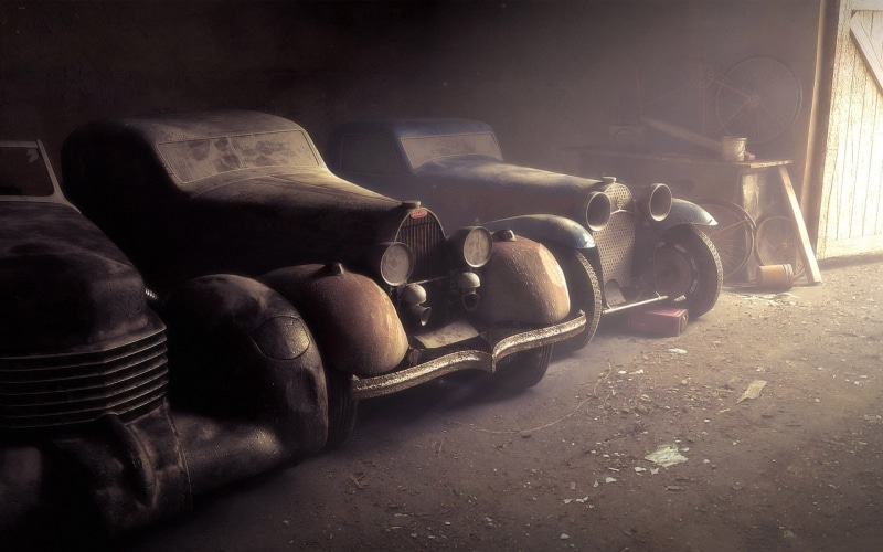 vehicle, car, oldtimers, dust, classic car, wreck, vintage, 1080P
