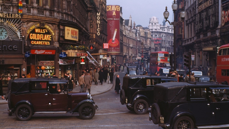 vintage, Kodachrome, 2K, Classic Car, London, street