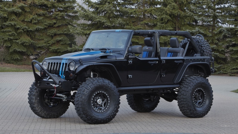 wheel, black cars, nature, land vehicle, motor vehicle, city, plant, Jeep, transportation, vehicle, parking, tree, 1080P, stationary, pick-up truck, road