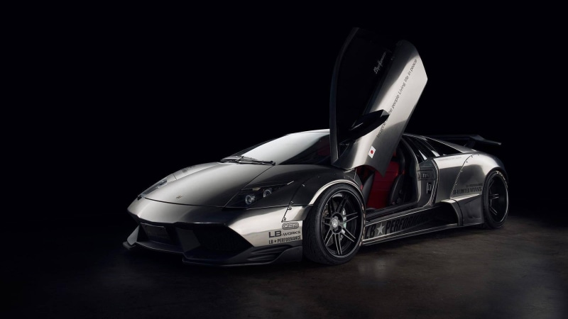speed, car, indoors, sports car, Lamborghini Murcielago, luxury, motor vehicle, chrome, transportation, sport, mode of transportation, silver colored, Hi-Tech