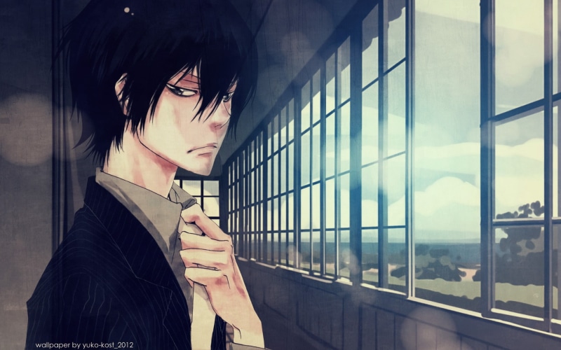 Hibari Kyoya, young women, Katekyo Hitman Reborn!, real people, window, built structure, lifestyles, adult, front view, clothing, portrait, glass - material