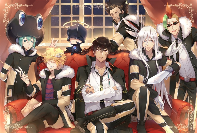 group of people, men, katekyo hitman reborn, lifestyles, adult, 1080P, leisure activity, males, real people, lussuria, representation, crowd, indoors