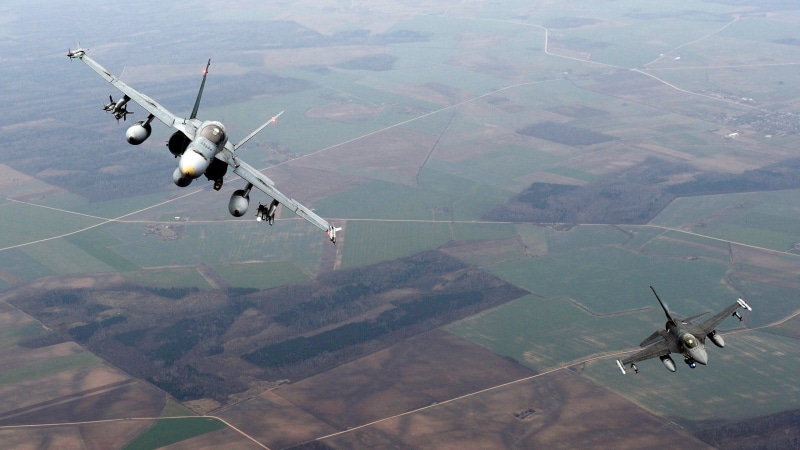 aerospace industry, day, 2K, flying, on the move, white, motor, outdoors, environment, military, government, landscape, mode of transportation, airplane