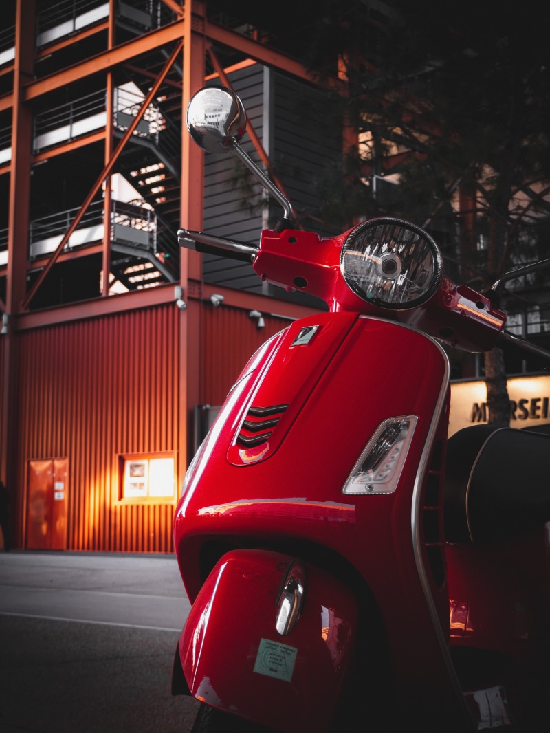 mat, mirror, scooter, headlight, car, vehicle, hd, motor, marseille, bokeh, dawn, light, 4K, architecture, night, transportation, street, bike