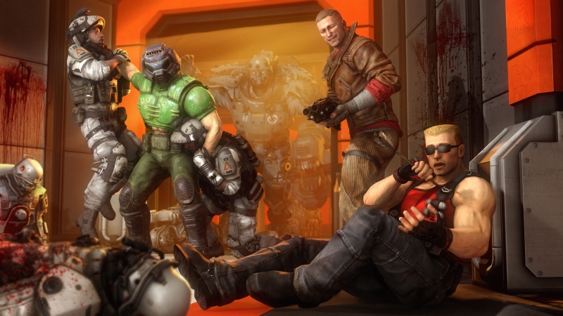 BJ Blazkowicz, terror billy, wolfenstein, doomguy, by nukem, 4K, doom, william blazkowicz