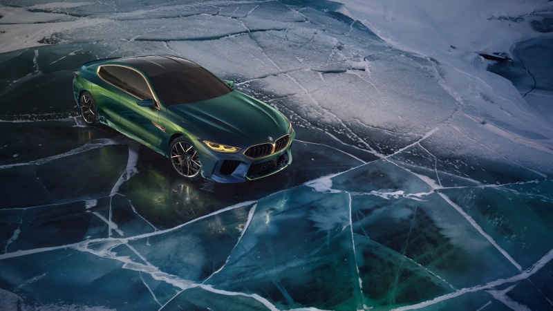 nature, day, 2018, cold temperature, nautical vessel, winter, motor vehicle, mode of transportation, beauty in nature, BMW Concept M8 Gran Coupe, outdoors