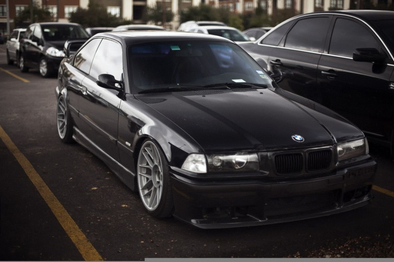 no People, bumper, motor vehicle, parking, urban Scene, street, transportation, speed, silver Colored, E36, black, city street, black Color, wheel, modern
