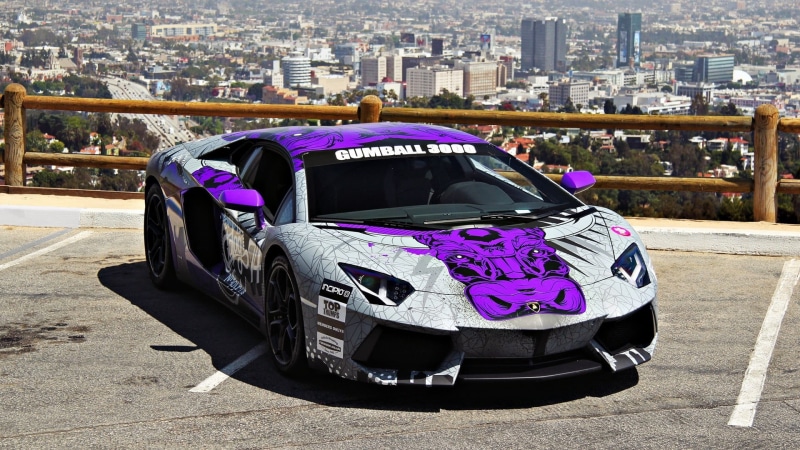 nature, white, luxury, architecture, Gumball, purple, outdoors, land vehicle, cityscape, day, vehicle, building, text, mode of transportation, no people