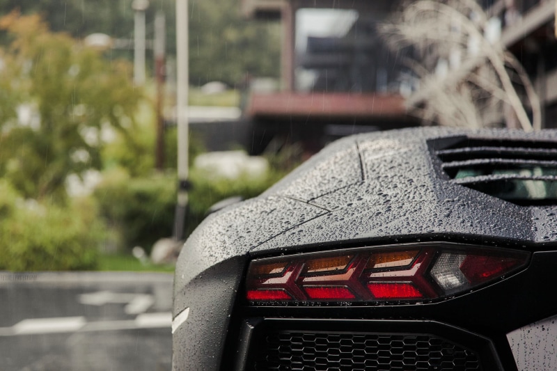 raining, 1080P, lamborghini, lamborghini aventador, aventador, cars