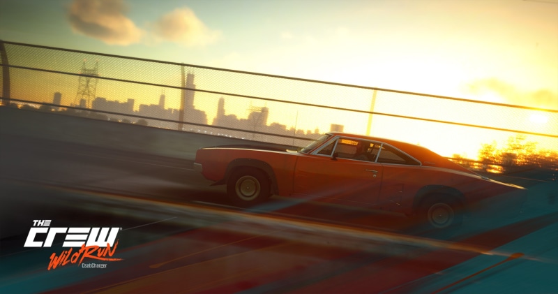 T 1968, The Crew, Dodge Charger R, sunset, race cars, The Crew Wild Run, 4K