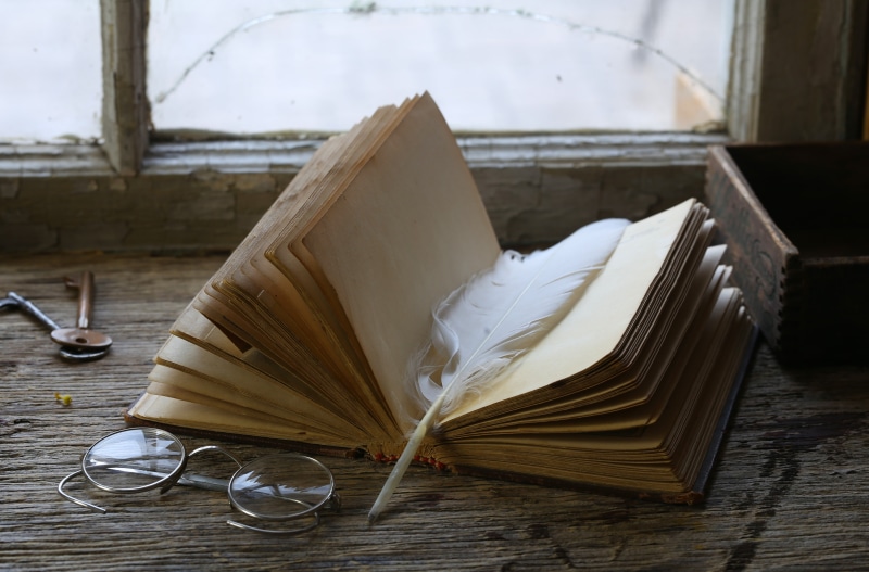 white, still life, day, frame, book, white color, bed, table, feather, wood - material, glasses, wooden, absence, mattress, indoors, focus on foreground