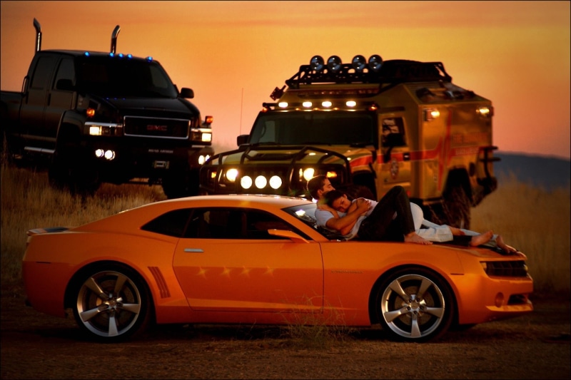 art, gmc, labeouf, camaro, megan, chevrolet, hummer, cars, people, top, hd, bumblebee, fox, shia, actors, trucks, sunset, Transformers, 1080P