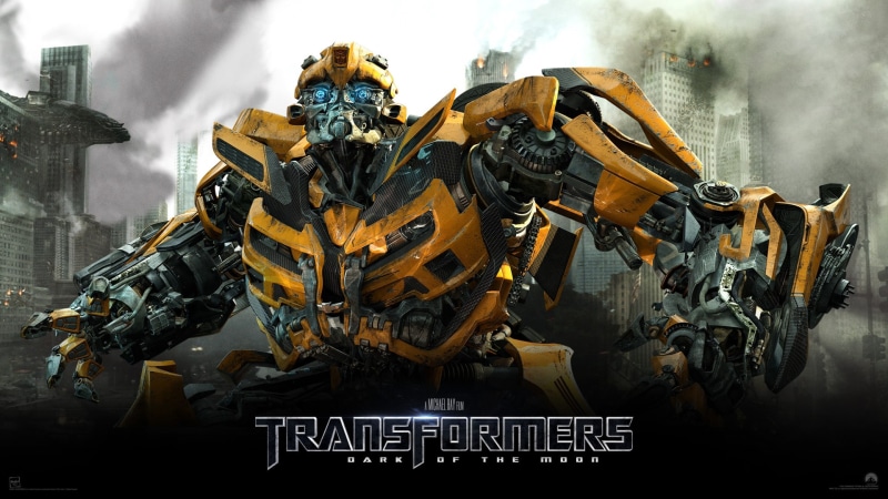 transformers, art, bumblebee, sci-fi, entertainment, Robots, dark, 1080P, movie, hd, movies
