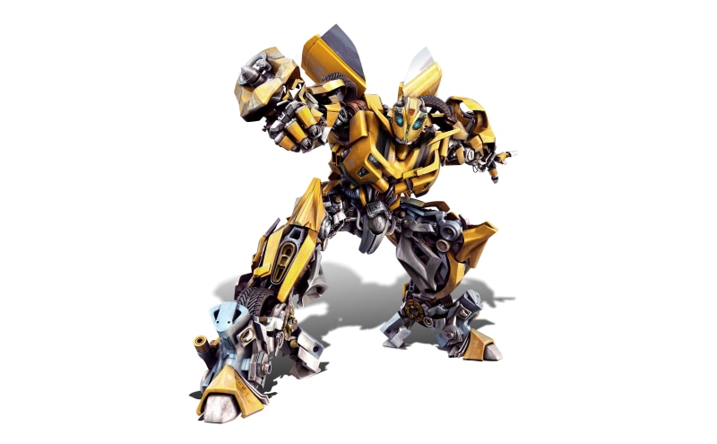 creativity, indoors, no people, art and craft, bumble, bee, close-up, black color, 5K, cut out, Robot, Transformers, Bumblebee, Movies, white background