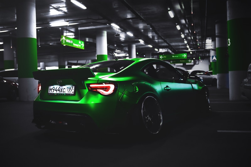 4K, Toyota, vehicle, green, camber, Toyota GT86, LB Works, car