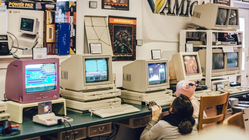 video games, computer, Amiga, console, technology, CRT, vintage, children, 1080P, women