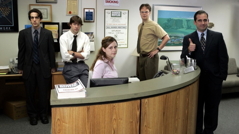 Ryan Howard, Jim Halpert, Dwight Schrute, Rainn Wilson, Michael Scott, Pam Beesly, 1080P, Jenna Fischer, Steve Carell, The Office (US), TV Show, John Krasinski