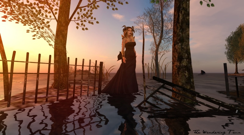 nature, 4K, Artistic, sunset, sky, lifestyles, tree, life, water, one person, standing, secondlife, beauty in nature, women, young adult, young women