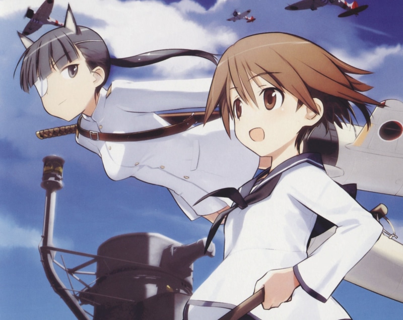 animal, ears, miyafuji, 1080P, sakamoto, uniforms, witches, strike, mio, school, yoshika, sailor