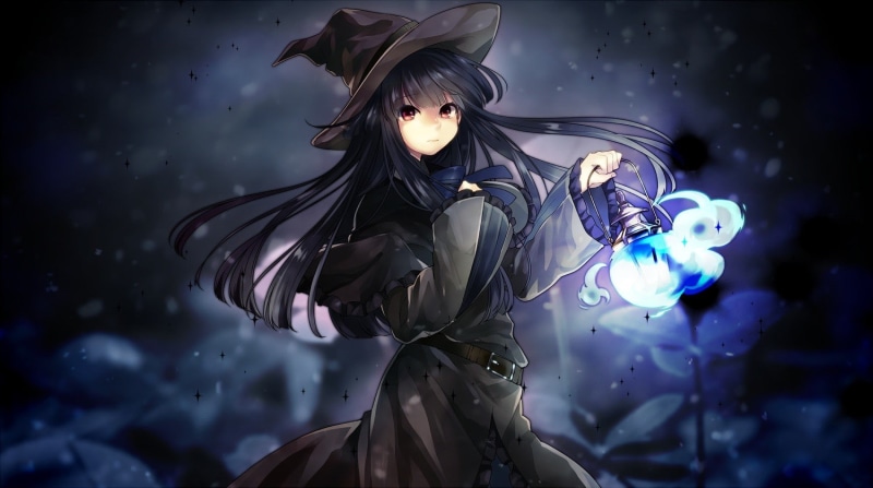 720P, hat, anime girls, Utau, witch, anime, long hair