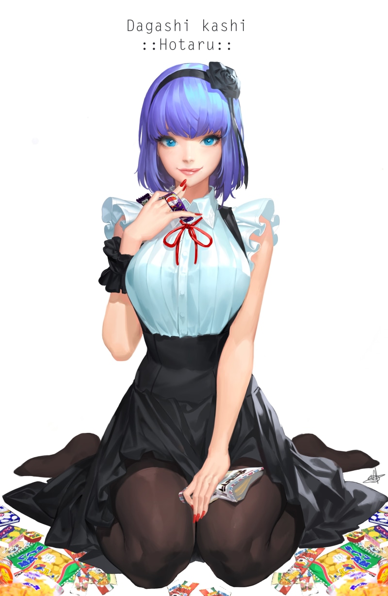 beauty, adult, full length, hairstyle, beautiful woman, 2K, clothing, hair, Dagashi Kashi, Shidare Hotaru, one person, anime girls, dyed hair, elegance