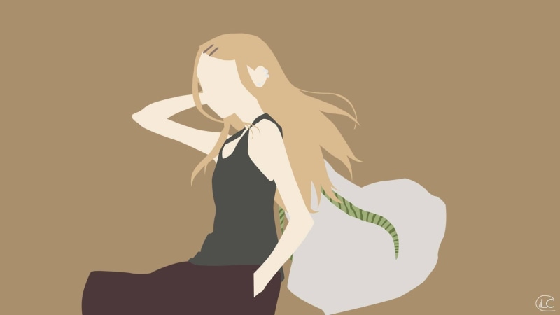 three quarter length, women, studio shot, hand, cut out, anime vectors, young adult, Dagashi Kashi, 1080P, indoors, silhouette, side view, adult, standing