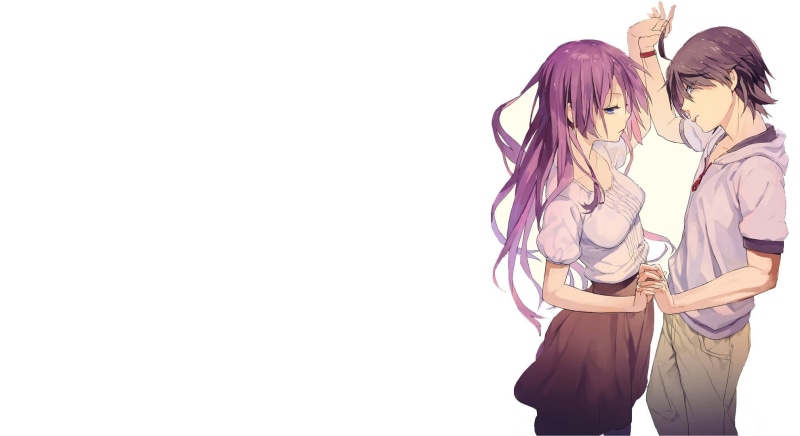 1080P, Araragi Koyomi, people, bonding, young women, casual clothing, Monogatari Series, standing, hair, sister, indoors, Senjougahara Hitagi, studio shot