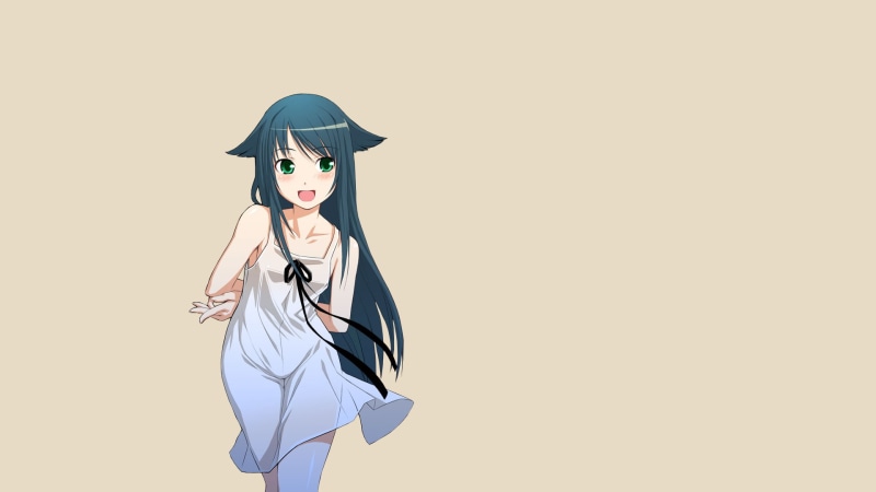 anime, clothing, hairstyle, studio shot, arts culture and entertainment, retro styled, standing, beauty, copy space, anime girls, Saya no Uta, one person