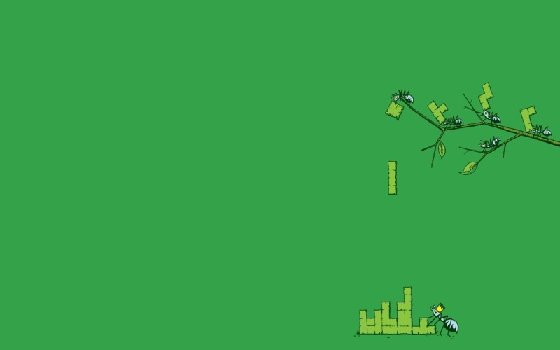 technology, built structure, Tetris, green color, building exterior, 720P, green background, illustration, yellow, tree, architecture, nature, outdoors