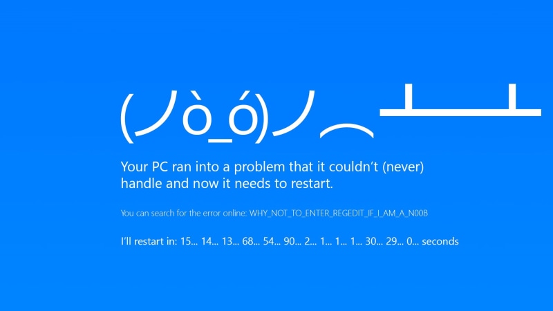 1080P, anime, Blue Screen of Death