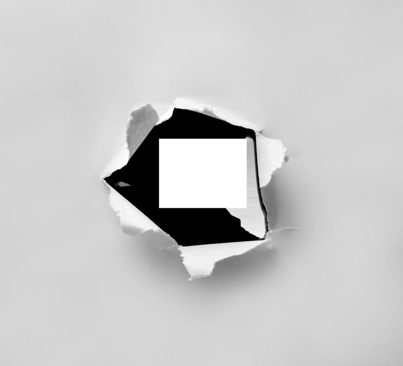 tear, cut out, shape, white background, blank, hole, black color, frame, wall, copy space, photography themes, mystery, damaged, close-up, studio shot