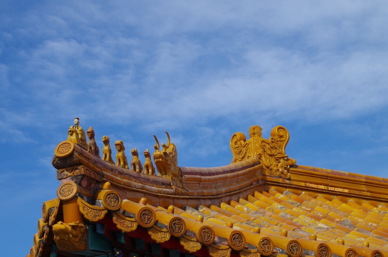spirituality, belief, building, China, place of worship, low angle view, travel destinations, day, outdoors, architecture, religion, sky, built structure