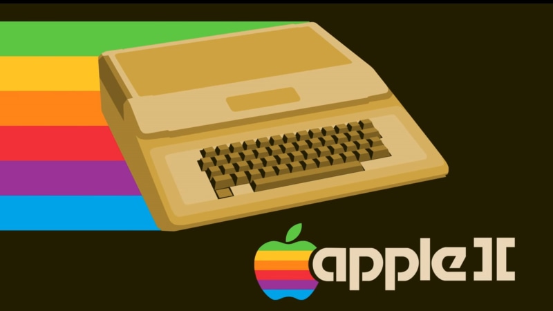 computer, Retro computers, colorful, technology, Apple Computer, Apple II, 1080P, artwork, simple background, vintage