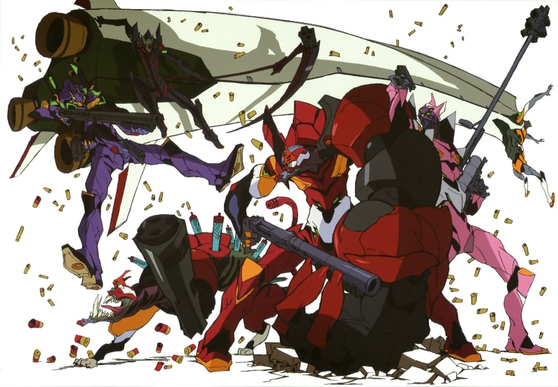 EVA Unit 02, Neon Genesis Evangelion, 2K, EVA Unit 01