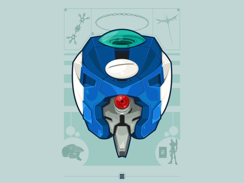 close-up, shape, anime, robot, leisure activity, geometric shape, EVA Unit 00, art and craft, design, Neon Genesis Evangelion, no people, technology, day