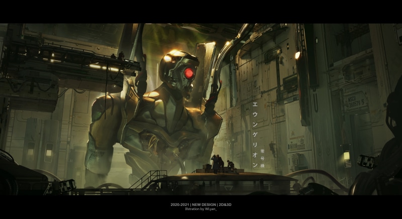 anime, science fiction, 2K, EVA Unit 00, Neon Genesis Evangelion, WLyan_
