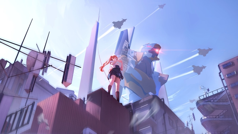 Asuka Langley Soryu, EVA Unit 00, anime, anime girls, GaoGuangYue, 1080P, Neon Genesis Evangelion