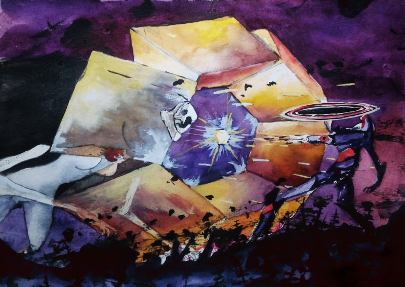 2K, EVA Unit 01, Neon Genesis Evangelion, anime, colorful