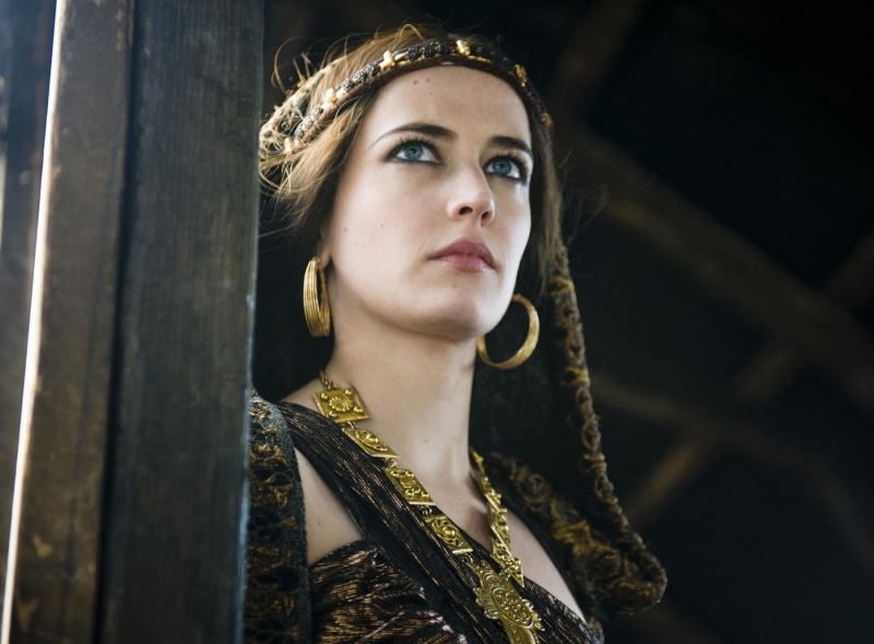 woman, jewelry, tv series, actress, portrait, fashion, young adult, gold colored, royalty, one person, adult, young women, beautiful woman, women, Camelot (TV Series 2011)