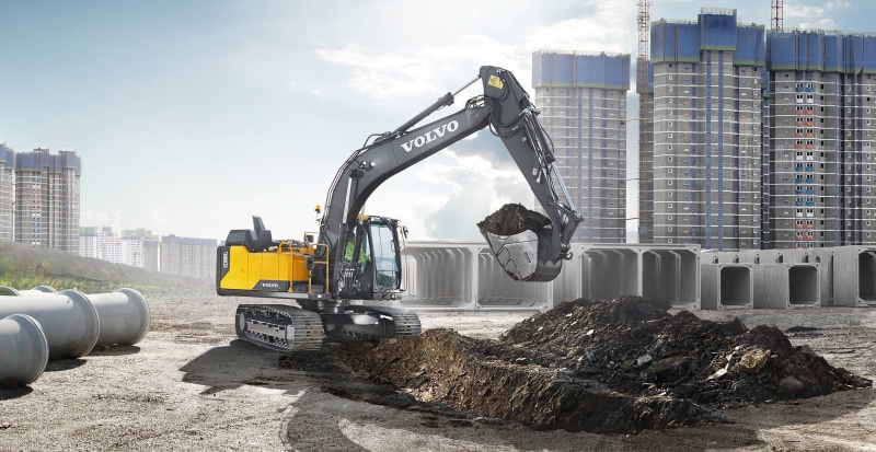 construction equipment, the ground, earth, excavator, construction, 1080P, bucket, Volvo, Volvo EC160e