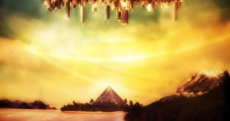 Evangelion: 1.0 You Are (Not) Alone, sky, sunlight, cityscape, building exterior, nature, place of worship, no people, sunset, Neon Genesis Evangelion