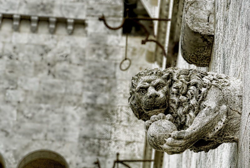 architecture, animal themes, gray, close-up, stone, art, creativity, art and craft, no people, day, animal representation, animal, gargoyle, statue, craft